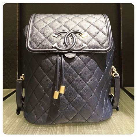 chanel chevron backpack size|Chanel filigree backpack.